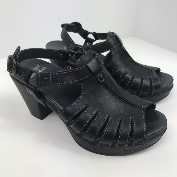 Dansko Shoes | Dansko Sandal Peep Toe Black 36 | Poshmark